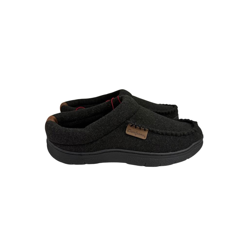 Dearfoams Men's Wool Blend Clog Slipper - Black Size S NEW # Box 335